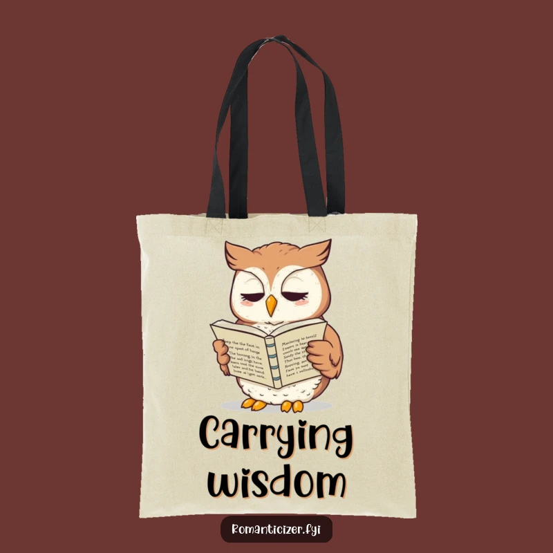 Funny Owl Sonnet Tote Bag: Carry Your Books with Literary Flair