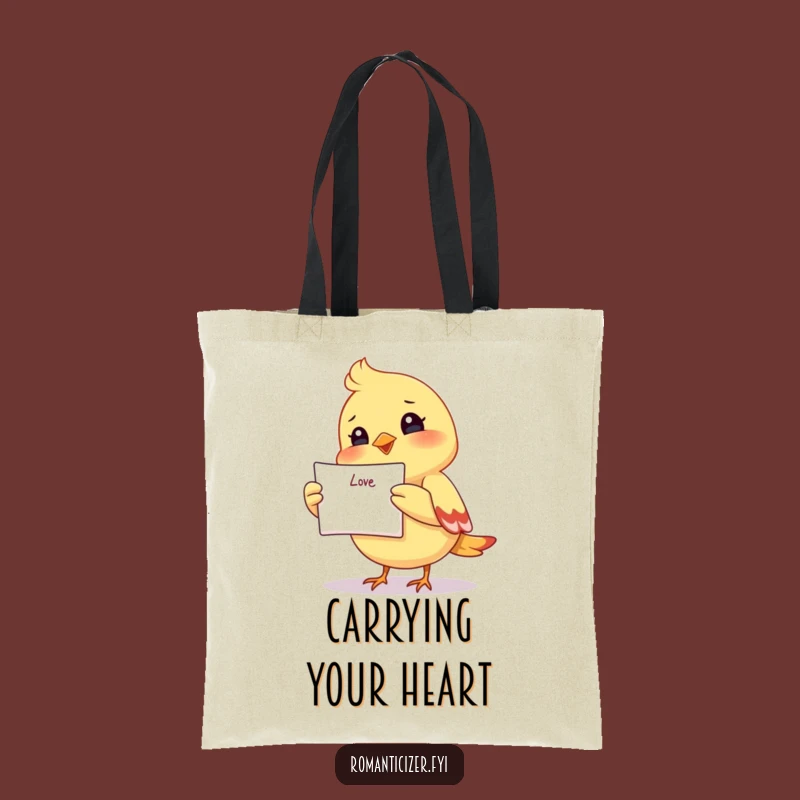 Funny Bird Love Letter Tote Bag: Carry Your Love, Funny Gift Accessory