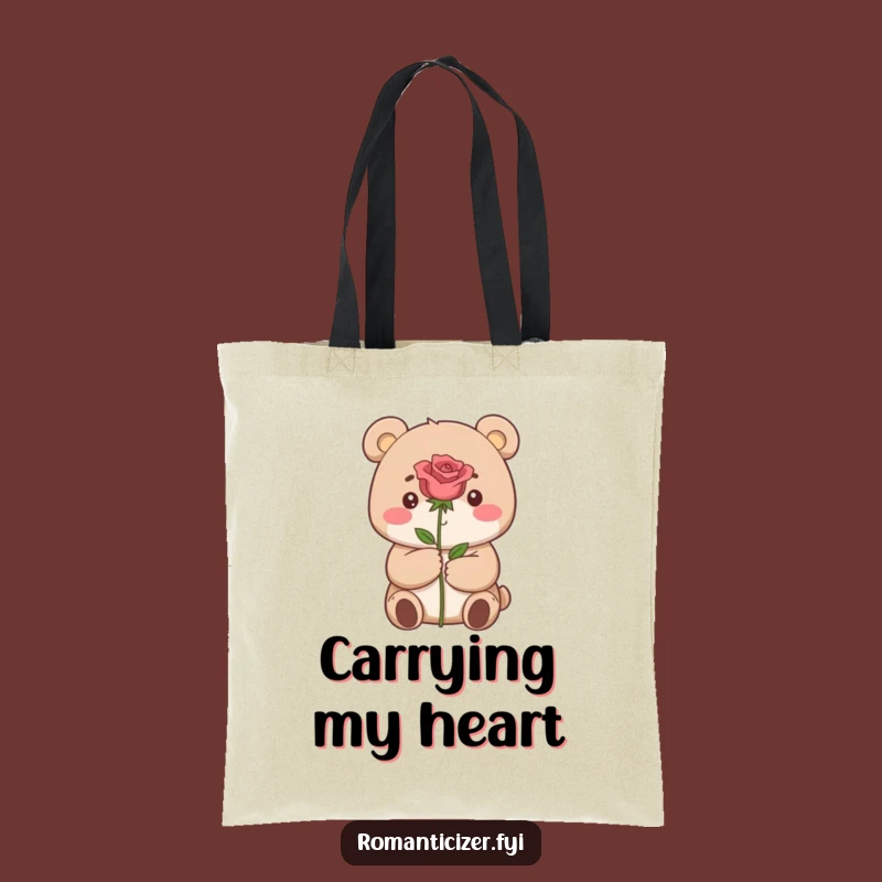 Funny Bear Rose Tote Bag: Carry Your Essentials with Funny Charm