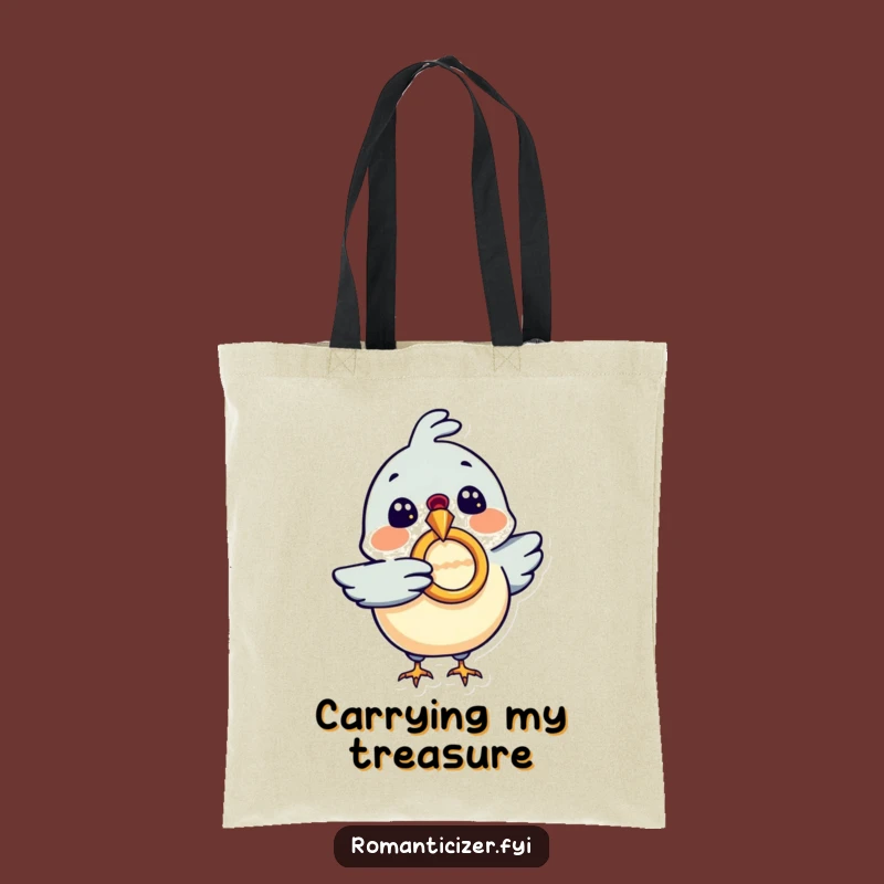 Funny Bird Ring Tote Bag - Carry Love & Laughter, Hilarious Gift Bag