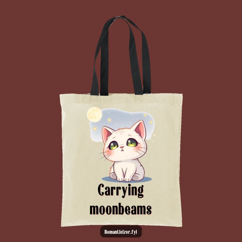 Funny Cat Moon Tote Bag A Dreamy Accessory For Your Daily Adventures
