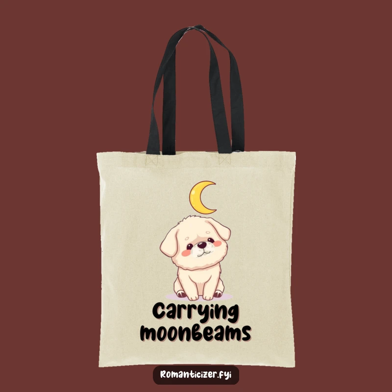 Funny Dog Moon Tote Bag: Carry Your Love for Pups, A Charming Funny Gift