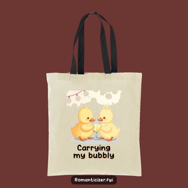 Funny Duckling Sparkle Drink Tote Bag - Carry Your Fun Everywhere