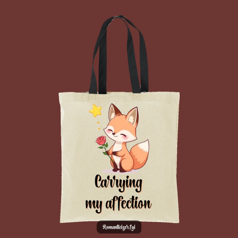 Funny Fox Romantic Star Tote Bag: Hilarious and Dreamy Carryall