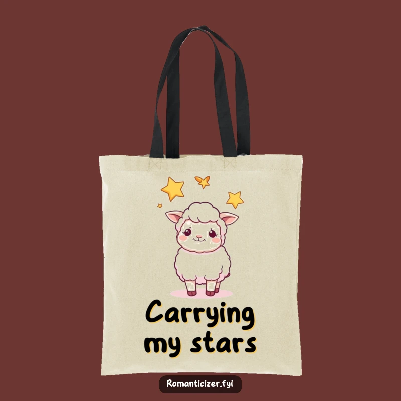 Funny Sheep Star Tote Bag: Carry Your Peace with Dreamy Style